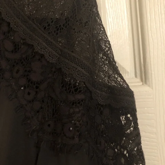 Rebecca Taylor chocolate brown silk and lace chiffon dress. NWT size 4 - Picture 3 of 7